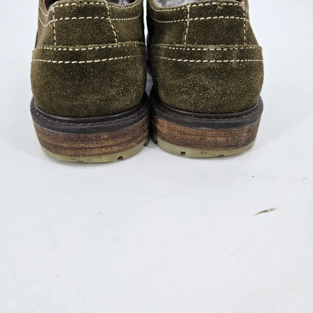 Hush Puppies Olive Green Rohan Rigby Men's Leather Oxford Derbys Size US 9